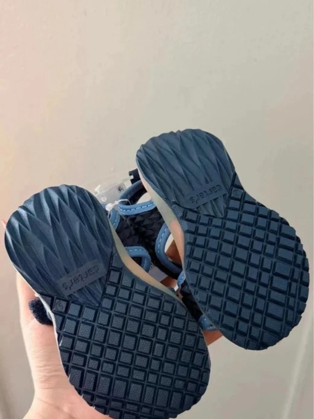 Carter's Navy and Orange Shark-Accent Kids Sandals